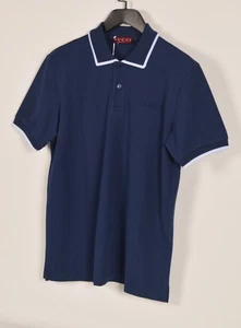 Men's Polo T-Shirt S | Navy | Gucci Italy - Picture 1 of 10