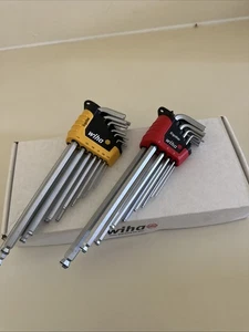 Wiha 66992 22-Piece Hex Key Set, Metric/SAE L-Shape, Chrome, Plastic Holder - Picture 1 of 8