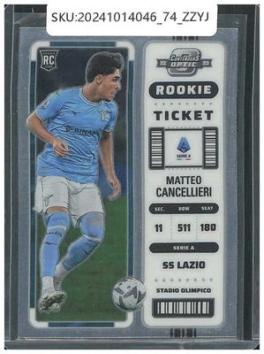 2022 Panini Chronicles Matteo Cancellieri Contenders Optic Rookie RC #295 - Image 1 of 2