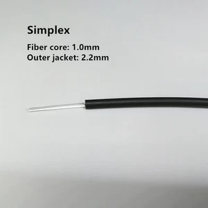 10M Optical Fiber PMMA Cable Core 1.0mm Outer Jacket 2.2mm Fiber Simplex Duplex - Picture 1 of 7