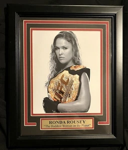 Rowdy Ronda Rousey Framed Picture And Plaque - Picture 1 of 3