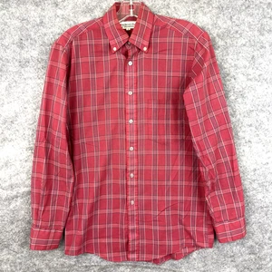 Camisa Weekender Bud Berma Para Hombre Pequeña A Cuadros Con Botones Manga Larga De Colección Retro - Imagen 1 de 10