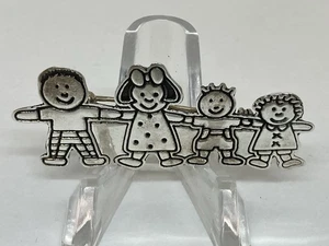 Vintage EFS Mexico 925 Sterling Silver Save The Children Brooch Pin - Picture 1 of 16