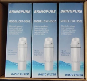 New 3 pack Sealed Bringpure Water Pitcher Filters Model CRF-950Z for PUR - Picture 1 of 2
