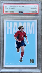 2017 Panini Nobility Mia Hamm PSA 10 Pop 2 USWNT Soccer GOAT - Bild 1 von 2