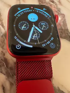 APPLE WATCH Series 6/44 Aluminium case Product RED-Wi-Fi Red Milanese loop+Band - Picture 1 of 9