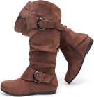 Luoika Womens Extra Wide Calf Knee High Slouchy Boots Width Tall