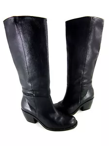 ROBERT CLERGERIE WOMEN'S ALCOR KNEE-HIGH BOOT BLACK MELDY LEATHER US SIZE 8.5 M - Picture 1 of 14