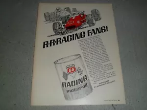 ANNUNCIO/ARTICOLO OLIO MOTORE PHILLIPS 66 RACING 1971 - Foto 1 di 1