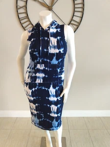 Vestido sin mangas midi para mujer Bobbie Brooks con capucha azul tie dye talla mediana - Imagen 1 de 9