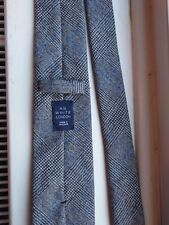 H.N. White Wool Tie - Grey - Fox Brother Prince of Wales Flannel