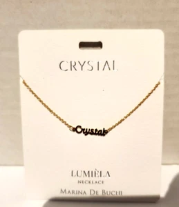 Lumiela Crystal Personalized Necklace Marina De Buchi Nickel Free 15" To 20" - Picture 1 of 4