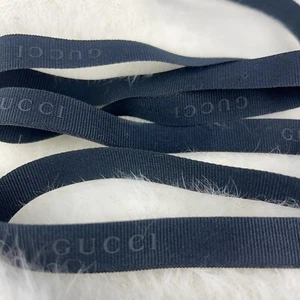 2 Yards of Gucci Black Grosgrain Signature Ribbon Made in Italy 100% Authentic - Picture 1 of 4
