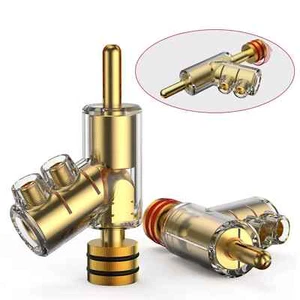 4stk Vergoldet Abschließbar Lautsprecher Kabel Bananen Stecker Banana Terminal - Bild 1 von 10