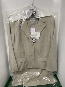 The Tog Shop Destination Travel-2 Piece Jacket & Skirt Set- Khaki Color-New - Picture 1 of 21