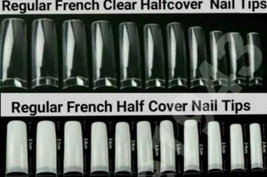 French Half Cover Tapered Sarg Künstliche Falsche Nagel Tips Fake Nails - Jargod - Bild 1 von 9