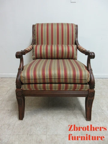 Ethan Allen Newport Armchair Acanthus Carved Roma Living Room Lounge A Cover