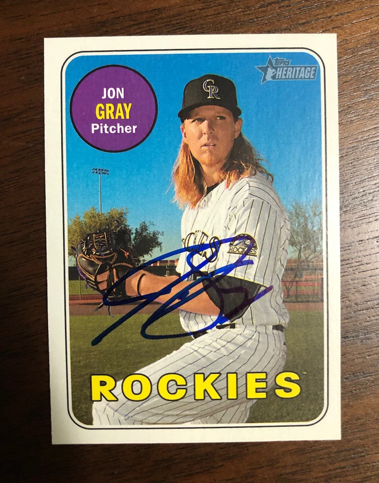 COLORADO ROCKIES- JON GRAY AUTOGRAPH 2018 TOPPS HERITAGE #274 TRADING CARD - Image 1 of 1