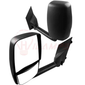 Black Manual Tow Mirrors For 2003-2017 Chevy Express Savana Van Smooth LH+RH - Imagen 1 de 12