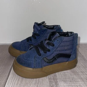 Boys Blue Toddler Vans Size 4 - Picture 1 of 7