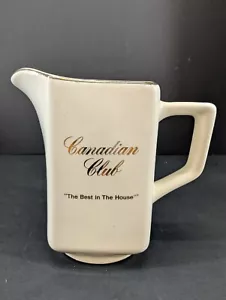 Jarra de agua para pub publicidad blanca Canadian Club The Best in The House - Imagen 1 de 6