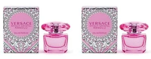 2 x Versace Bright Crystal Absolu Eau de Parfum 5 ml 0.17 fl oz - Picture 1 of 5