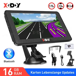 7 Zoll HD GPS Navi Navigationsgerät 16GB für Auto LKW PKW Navigation EU DE Karte - Bild 1 von 15