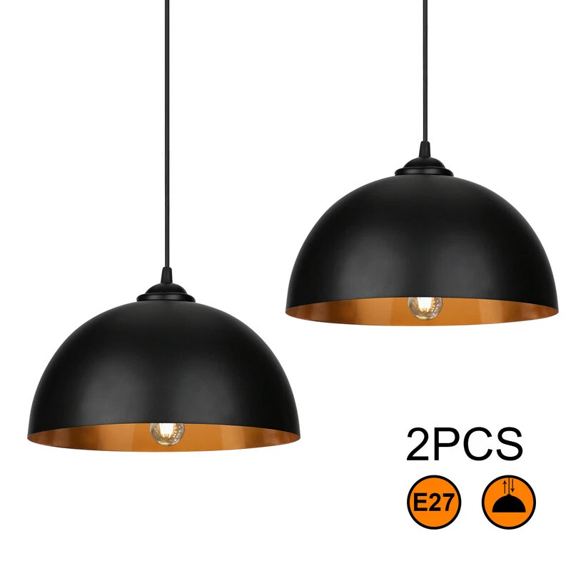 Homemania Pendelleuchte In Gold & Schwarz – Verstellbar, Metall-Look, Inkl. Montageset – Für Wohn- & Schlafzimmer