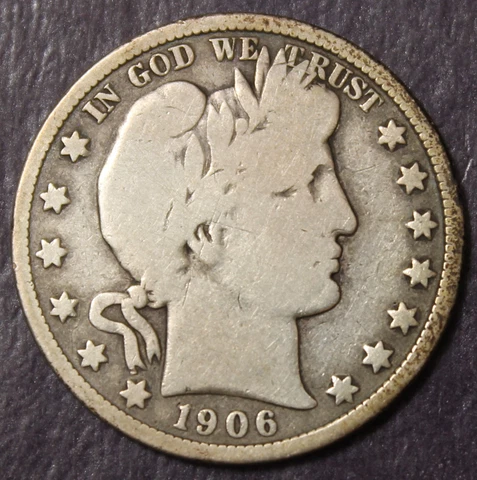 1906 D Barber Half Dollar VG..................Lot 9947 Cover