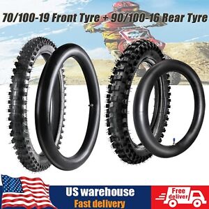 Front 70/100-19 Rear 90/100-16 Tire Tube For Pit Bike CRF100 CRF150 XR100 TTR125