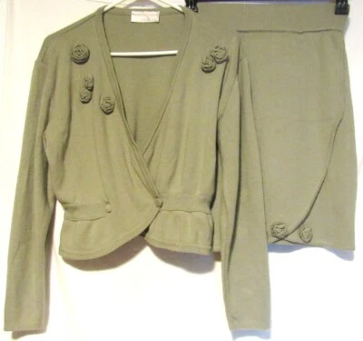 Conjunto de chaqueta y falda Fabrice Karel Paris mezcla de lana - Talla: Grande Foto 1 de 4