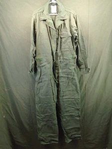 Mono de satén de algodón verde OD del ejército militar de Estados Unidos talla grande 1995 mancha 239-E - Imagen 1 de 13