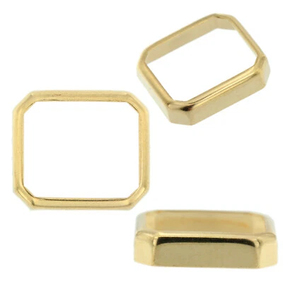 14K Yellow Gold Radiant Emerald Bezel Head Setting Mounting 2.50ct - 25.00ct USA - Image 1 of 4