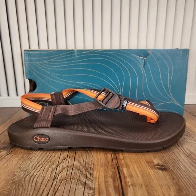 Chaco Bodhi Sandals Men's Size 11 Brown Orange Toe Loop Strappy Beach JCH108607 - Image 1 of 4