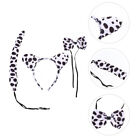 Plush Dalmatians Three Piece Set Animal Headband Puppy Bow Tie