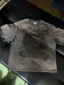 Size M - Saint Vanity T-shirt UNRELEASED Grey Logo Authentic (NEW) - Picture 1 of 8