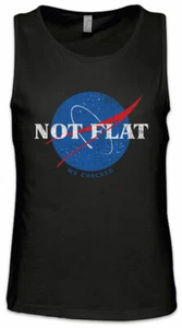 Not Flat Herren Tank Top Earth Astronaut Society Symbol Sign Logo Fun Space - Picture 1 of 1