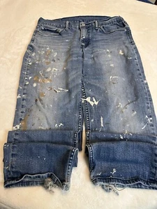 Levi's Mns Size 33x30 (Actual 33X28) DISTRESSED w/Paint UNIQUE & FUN! Jeans - Picture 1 of 11