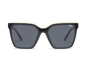 Gafas de sol para mujer QUAY Level Up RX QT-000636 negras y doradas/tintadas de humo - Imagen 1 de 4