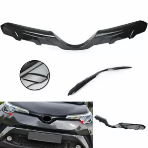 For Toyota C-HR 2018-2023 Carbon Look Front Grille Grill Bumper Trim Cover - Bild 1 von 7