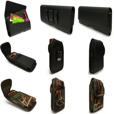 Bolsa de cuero de nailon vertical más grande para Galaxy S10 S10+ se adapta al tamaño de la funda Otterbox Foto 1 de 4