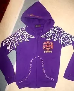 Coogi hoodie. Wrapped in angel's wings! EUC L (runs small!) Unisex Purple. - Picture 1 of 9