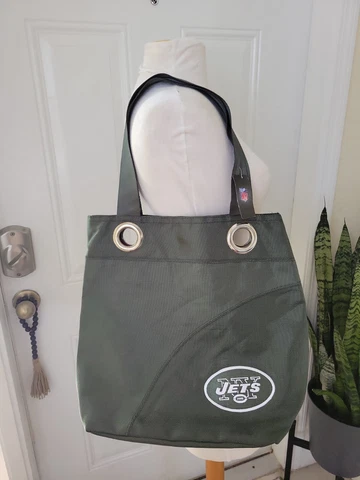 NFL New York Jets Sport Noir Sheen Green Tote Bag / Purse Cover