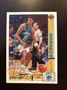 KENDALL GILL 1993 UPPER DECK AUTOGRAPHED SIGNED AUTO BASKETBALL CARD 321 