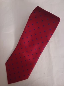 JOS. A. BANK Executive Collection Silk Necktie Designer Red/Blue Dot NWT - Picture 1 of 4