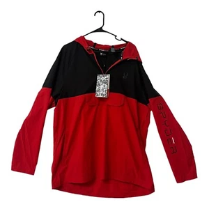 Brand New NWT Mens Extra Large SPYDER Black / Red 1/4 Zip Performance Pullover - Picture 1 of 10