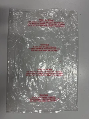 Bolsas de plástico originales NES Nintendo PRECAUCIÓN para consola OEM - ¡EXCELENTE ESTADO! Foto 1 de 2