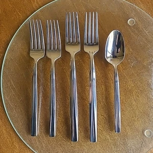 SET Argent AGE10 Edelstahl Abendessen Salat Gabel Teelöffel 18/10 - Bild 1 von 5