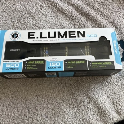 RENOLOGY Renogy E.LUMEN 500 Multifunctional Solar LED Rechargeable Flashlight w/ Battery