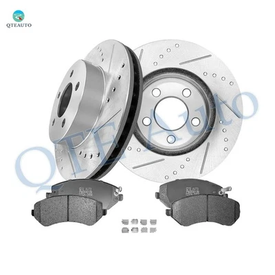 6P Front 288.15mm Drilled Brake Disc Rotors-Brake Pad For 2002-2007 Jeep Liberty - Image 1 of 4